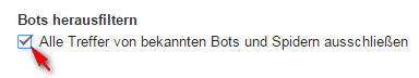 Google Analytics - Bots herausfiltern