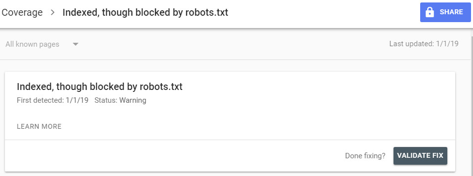 indexed though blocked by robots.txt